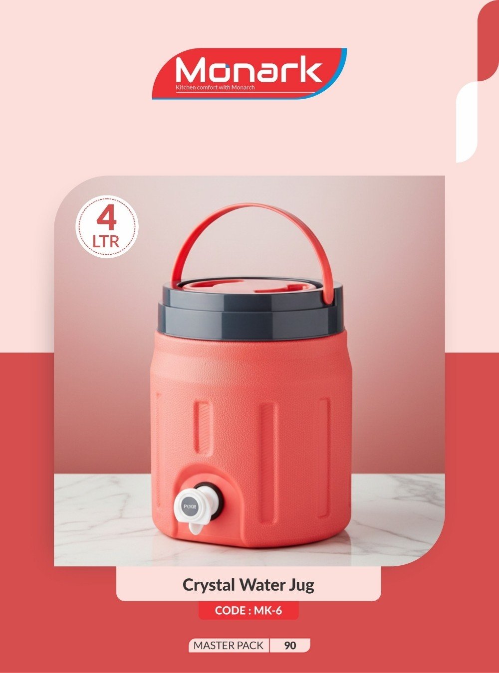 Crystal Water Jug 4LTR