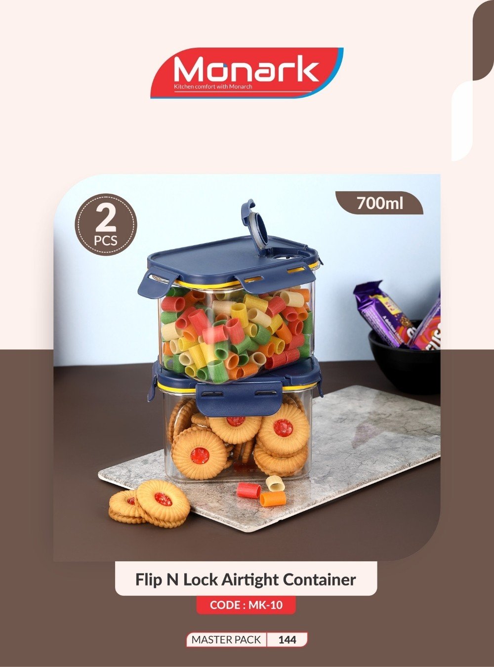 Flip & Lock Airtight Container 700ML